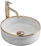 Раковина накладна Rea Merida 355х355х120 сірий