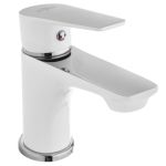 Змішувач для раковини Invena Dokos білий, хром BU-19-002