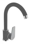 Змішувач для кухні Invena Dokos графіт, хром BZ-19-005