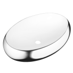 Раковина накладна Invena Fresco CE-31-001 кераміка білий/срібло