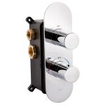 Змішувач термостатичний прихованого монтажу для душу Qtap Votice 65T105OGC для трьох споживачів