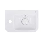 Раковина Qtap Tern 375х245х135 White з донним клапаном QT171110100LW