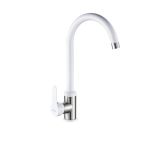 Змішувач для кухні Invena Iron білий, хром BZ-53-L02