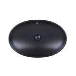 Раковина-чаша Qtap Dove 625х415х150 Matt black з донним клапаном QT063077MBMB