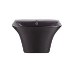 Раковина підвісна моноблок Qtap Crow 600х430х385 Matt black з донним клапаном QT0511G835MB