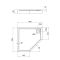 Душевой поддон Qtap Diamond 301112 100x100x12 см + сифон