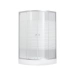 Душова кабіна Lidz Wieza SC90x90.SAT.LOW.L, скло Linie 4 мм + піддон Kupala