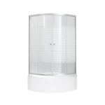 Душова кабіна Lidz Wieza SC80x80.SAT.HIGH.L, скло Linie 4 мм + піддон з панеллю Kupala