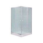 Душова кабіна Lidz Wawel SC80x80.SAT.LOW.FR, скло Frost 4 мм + піддон Mazur