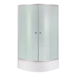 Душова кабіна Lidz Latwa SC90x90.SAT.MID.FR, скло Frost 4 мм + піддон з панеллю Kupala