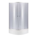 Душова кабіна Lidz Latwa SC90x90.SAT.MID.GR, скло тоноване 4 мм + піддон з панеллю Kupala