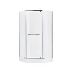 Душова кабіна Lidz Dozorca SC90x90.CRM.LOW.TR, скло прозоре 6 мм + піддон Diament