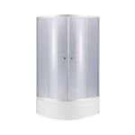 Душова кабіна Lidz Latwa SC80x80.SAT.HIGH.GR, скло тоноване 4 мм + піддон з панеллю Kupala