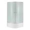 Душова кабіна Lidz Latwa SC90x90.SAT.HIGH.FR, скло Frost 4 мм + піддон з панеллю Kupala