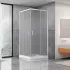 Душова кабіна Dusel А-513, 100х100х190, двері розсувні, матове скло