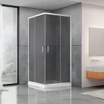 Душова кабіна Dusel А-513, 100х100х190, двері розсувні, тоноване скло