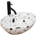 Раковина накладна Rea Sofia Terazzo 410х345х150 білий