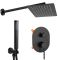 Душова система прихованого монтажу Rea Oval чорний