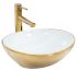 Раковина накладная Rea Sofia 415х335х135 белый, золото
