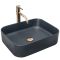 Раковина накладна Rea Kaya Navy 460х360х120 сірий