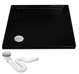 Душовий піддон Rea Savoy 80x80х6 чорний