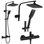 Душова система з термостатом Rea Tom чорний