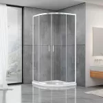 Душова кабіна Dusel А-511, 100х100х190, двері розсувні, скло прозоре