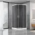 Душевая кабина Dusel А-511, 100х100х190, дверь раздвижная, тонированное стекло