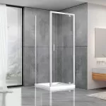 Душова кабіна Dusel А-516, 100х100х190, двері розпашні, скло прозоре