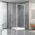 Душова кабіна Dusel А-516, 100х100х190, двері розпашні, скло прозоре
