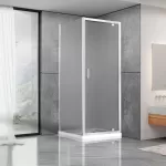 Душова кабіна Dusel А-516, 90х90х190, двері розпашні, матове скло