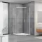 Душова кабіна Dusel А-1104, 100х100х190, прозоре скло 8 мм, двері розпашні