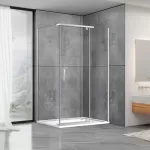 Душова кабіна Dusel А-1106, 120х80х190, двері розпашні, прозоре скло