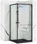 Душова кабіна Rea Space In 90x90 R/L чорний + Душовий піддон Savoy чорний