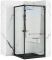 Душова кабіна Rea Space In 90x90 R/L чорний + Душовий піддон Savoy чорний