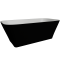 Ванна окремостояча глянцева Amidicon Atlant 170х75 чорна з литого каменю