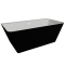 Ванна пристінна матова Amidicon Atlant 170х85 чорна з литого каменю