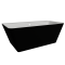 Ванна пристінна матова Amidicon Atlant 170х85 чорна з литого каменю