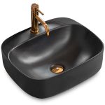 Раковина накладна Rea Luiza 500х420х155 чорний
