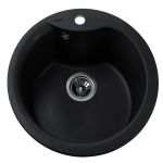 Мийка гранітна  Bretta Rondo 485х215 чорний