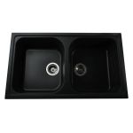 Мийка гранітна  Bretta Longrand 860х500х205  чорний металік