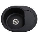 Мийка гранітна  Bretta Round 600х470х220  чорний металік