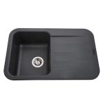 Мийка гранітна  Bretta Crystal 780х500х200  чорний металік