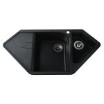 Мийка гранітна  Bretta Zegna 1000х500х219  чорний металік