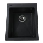 Мийка гранітна  Bretta Quadro 500х410х200 чорний металік