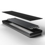 Конвектор внутрішньопідлоговий Teplowatt 790х265 Comfort чорний