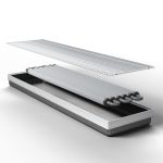 Конвектор внутрішньопідлоговий Teplowatt 790х265 Comfort сірий