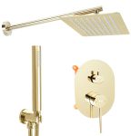 Душова система прихованого монтажу Rea Oval золото