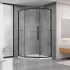 Душевая кабина Dusel DL197HB Black Matt, 100х100х190, пятиугольная, стекло прозрачное