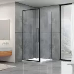 Душова кабіна Dusel DL198B+DL196B Black Matt, 100х100х190, скло прозоре